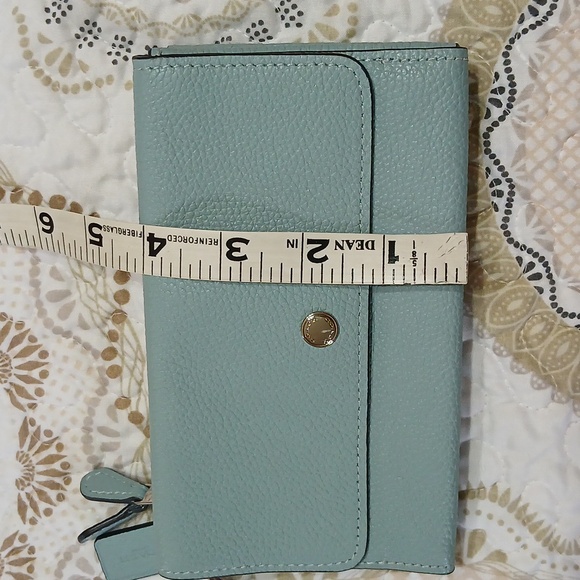 Coach Blue Leather Wristlet Clutch New  With Tags - Picture 6 of 10